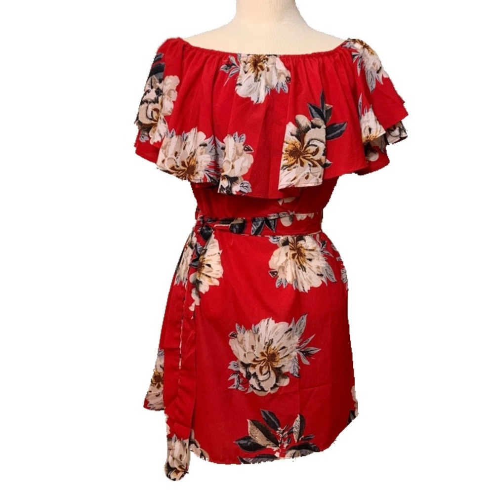 Red Floral Summer Dress